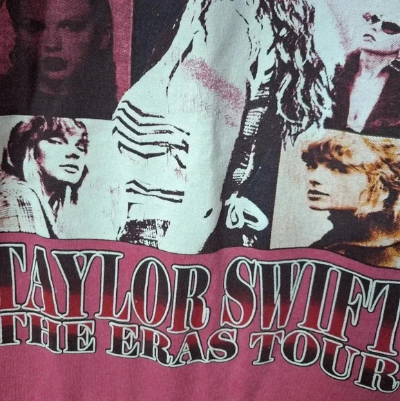 Taylor Swift The Eras Tour Womens Pink Graphic T-Shirt Delta Weight Pro Large - Picture 6 of 15
